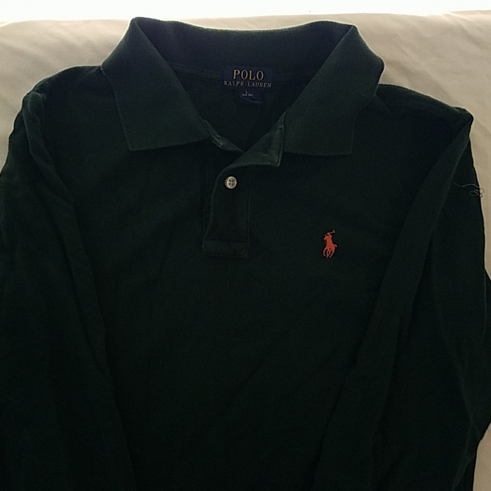 Boys polo uniform long sleeve shirt